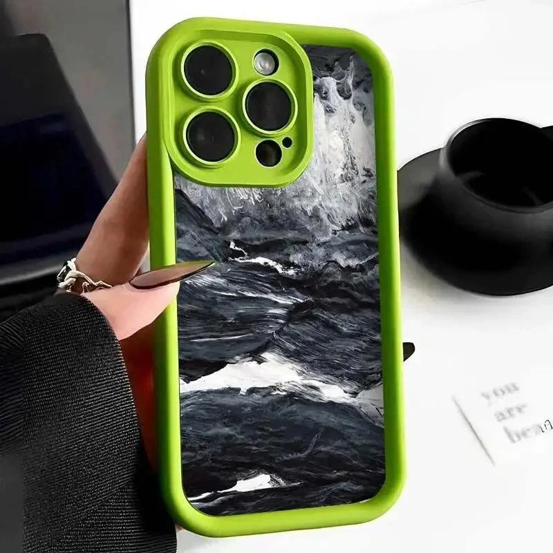 

Sea Waves Phone Case For iPhone 15 11 12 13 14 Pro Max XS Max X XR 7 8 Plus SE 2020 Candy Bumper Soft Cases Cover SE 2020 or SE 2022
