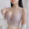 High-End Lace Shaping Bra: Delicate, Large-Size, Side-Gathering, Soft Steel Ring Design
