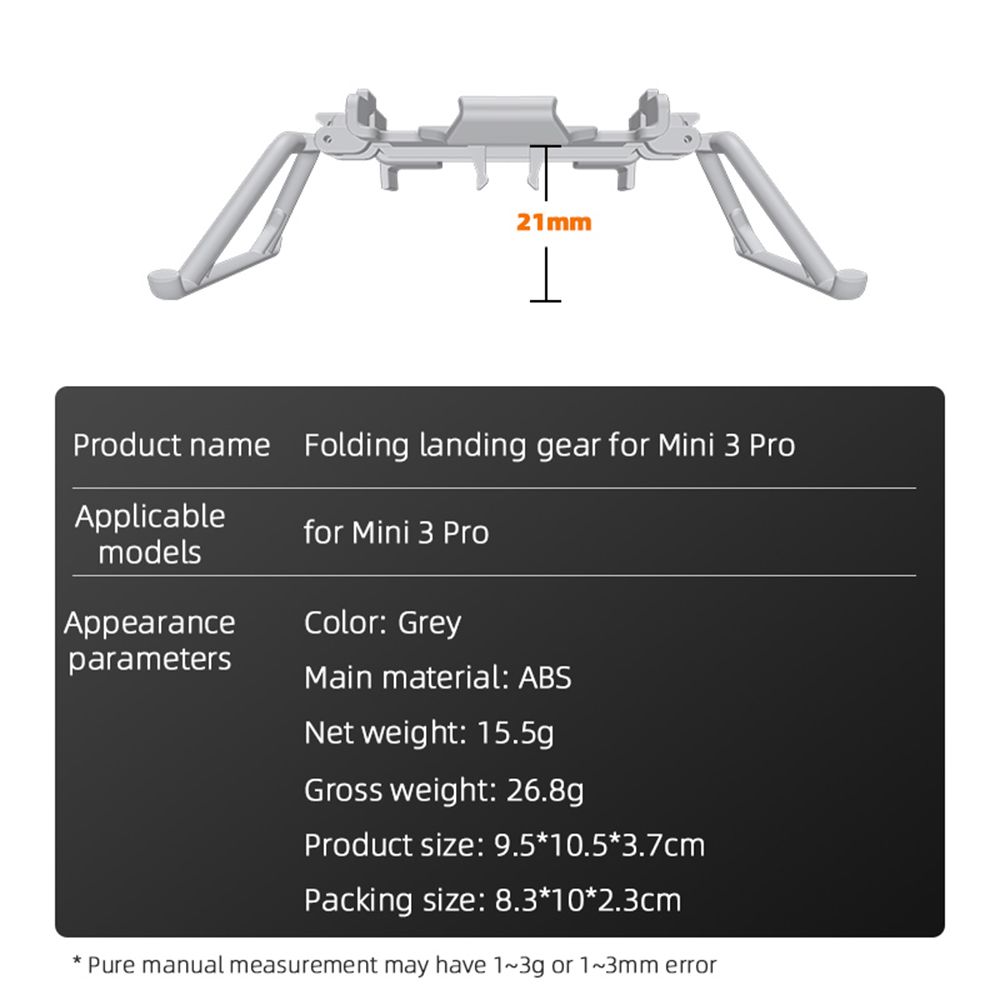 Quick Release Kit Accessories Expansion Landing Gear Foldable Height Extender