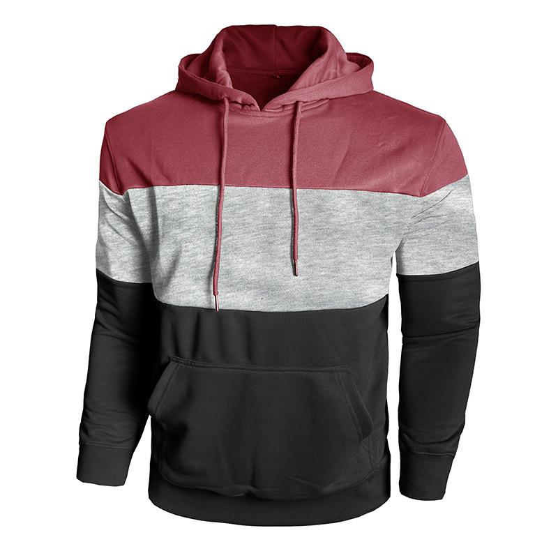 Autumn Winter Men's Sweatshirt Long Sleeve Casual Sports Contrasting Hoodie Man Hooded Sweatshirts Streetwear Jogging Tops