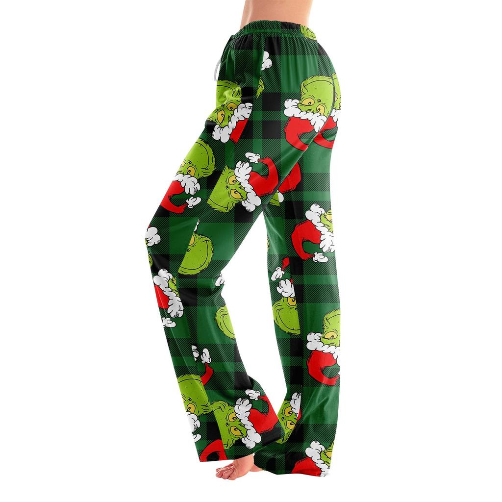 Pyžamové kalhoty Noční prádlo Ležérní Stahovací šňůrka Elastický pas Kalhoty Pohodlné Rovné Jóga Volné Kalhoty