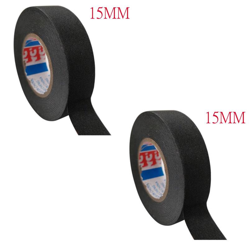 1/2Pcs 15 Meter Heat-resistant Flame Retardant Tape Coroplast Adhesive Cloth Tape For Car Cable Harness Wiring Loom Protection