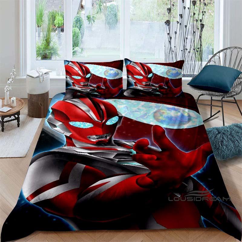 2026 New ModelUltraman Zero-Themed Bedding Set — Duvet Cover Set — Deluxe Gift for Kids (Double/Single Bed Sizes)