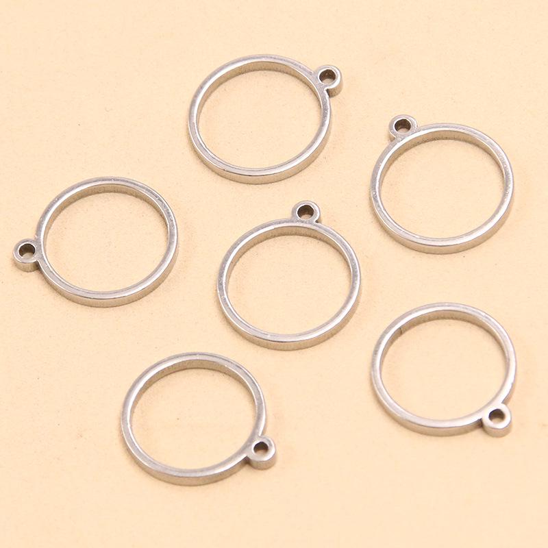 Stainless Steel Geometric Charm Molds: 10 Models & 2 Colors - Pentagram, Rhombus, Circle, Water Drop, Moon Pendants