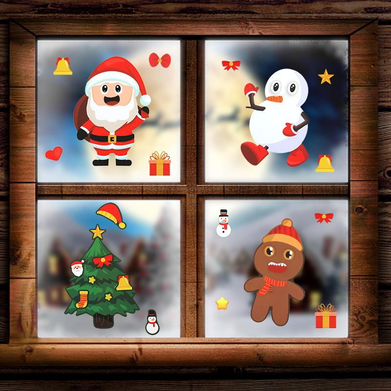 8/16Sheets Christmas Puzzle Stickers Santa Snowman Xmas Tree Make a Face Sticker Kids Party Favors Toy Gift New Year Decoration