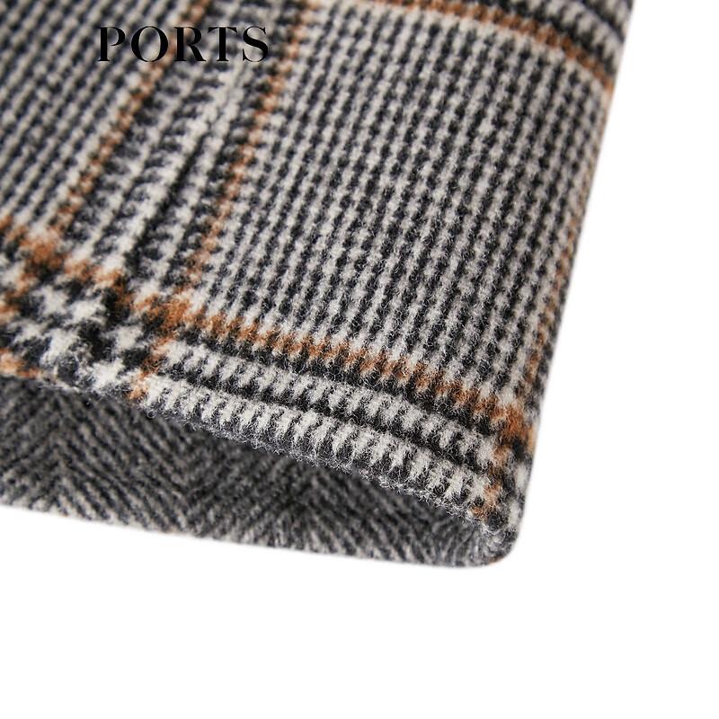 PORTS Women's Autumn/Winter Wool Cashmere Mid-Length Coat