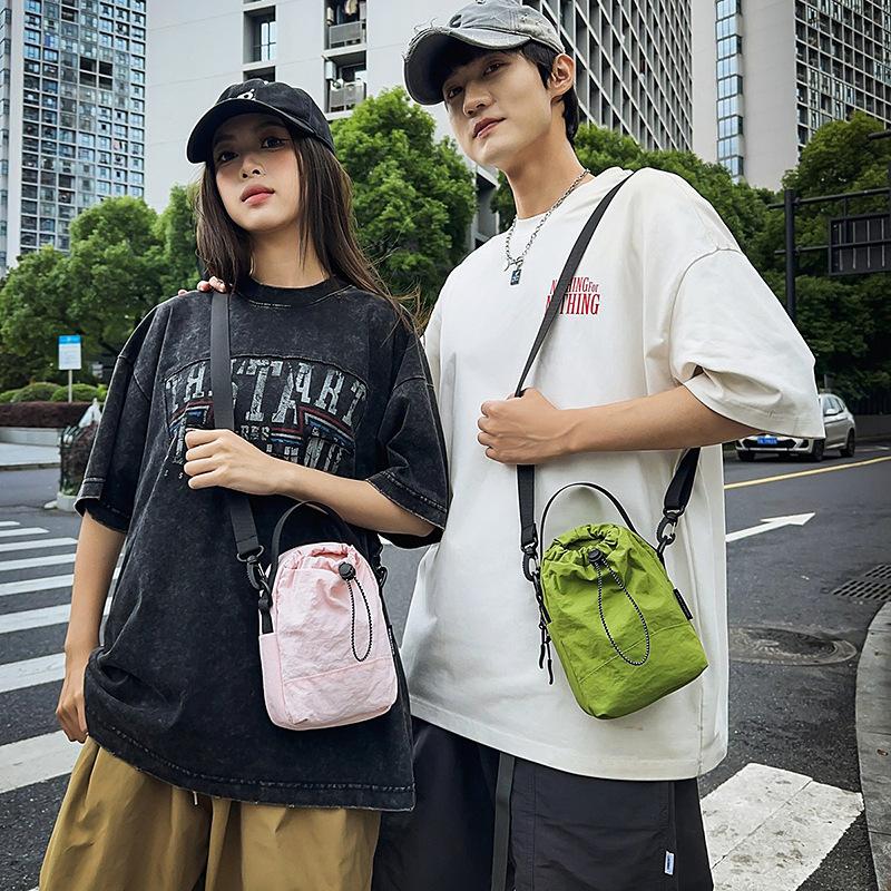 Mountain Camping Couple Bag Boys Trendy Cool Messenger Bag Outdoor Sports Water Cup Bag Women'S Sports Mobile Phone Bag