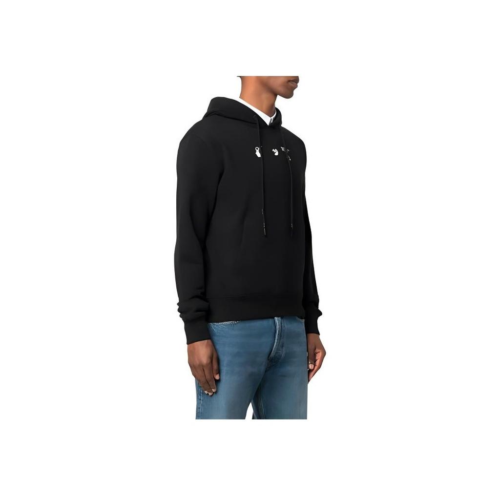 Off-White Bolt Arrows Hoodie Black Men Streetwear OMBB034S21FLE0091055