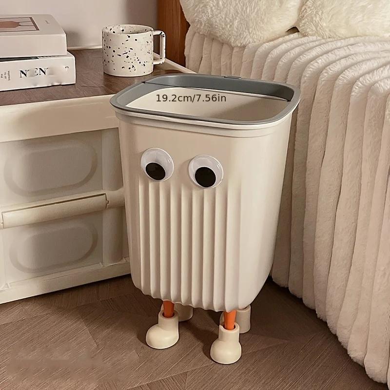 Ins Cute High Beauty Kitchen Living Room Garbage Can Home Premium Bedroom Bathroom Toilet Fun Large Capacity Storage Bin