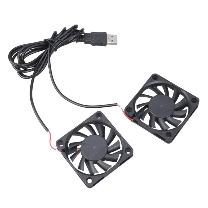 Plastic Double Cooling Fan DC5V 0.2A 60x60x10mm Brushless Fan For Networking Devices And 3D Printers Quiet Design
