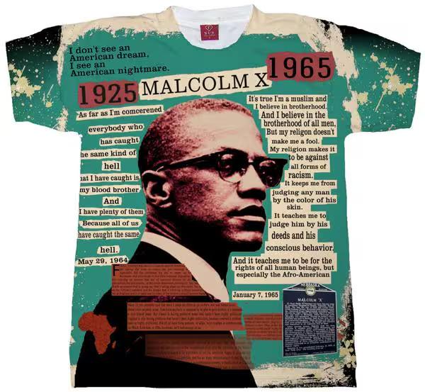 ВИНТАЖНАЯ ФУТБОЛКА MALCOLM X . ФУТБОЛКА MALCOLM X. Черная американская футболка 1990-х годов. Футболка Unisex XXL