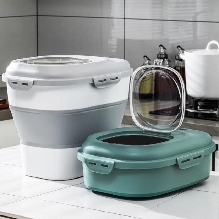 Foldable Rice & Grain Storage Box - Moisture & Insect Proof, Pet Friendly, Large Capacity Container