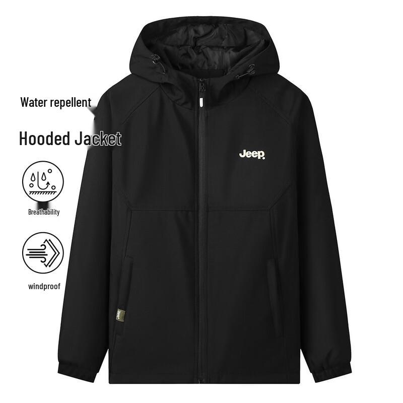 Jeep Men's Autumn Casual Hooded Jacket