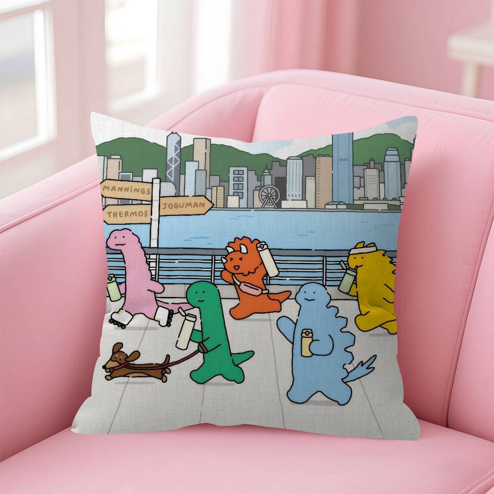 Cartoon J-Joguman S-Studio Personalized Pillow Cover Kids Bedroom Wild Party Decor Pillowcase Kid Birthday Shower Gift