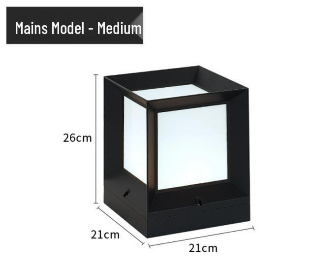 European-Style Solar Waterproof Outdoor Square Light for Courtyards, Villas, Parks, Fences, and Gates 