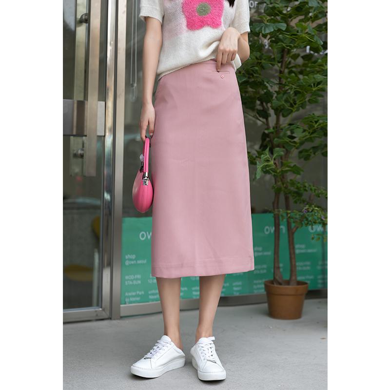 

Mishow Однотонные юбки для женщин Весна-Лето Корейский стиль Империя Миди Прямая Базовая Женская Юбка Раздельный Подол Женская Одежда MXB15B0251