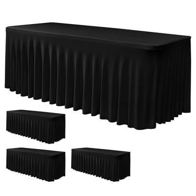 Spandex Table Skirt Elastic Table Cloth New Stretch Tablecloth  for Rectangle Tables