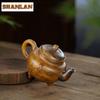 500ml Elegant Yixing Purple Clay Teapots Handmade Ruyi Tripodia Pot Raw Ore Firewood Mud Kettle with Filter Chinese Zisha TeaSet