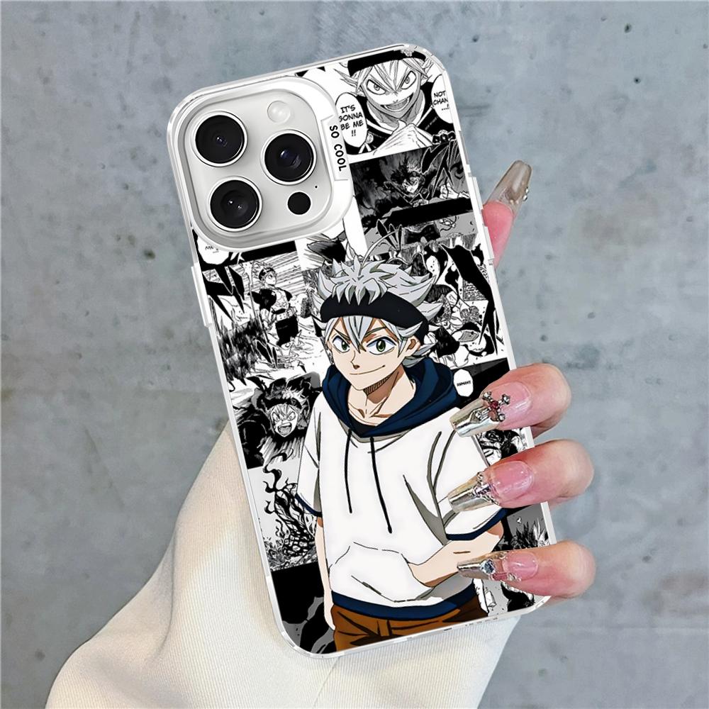Black Clover Phone Case For IPhone 16 15 14 13 12 11 Pro Max X XR XSMAX 8 7 Plus Matte Shockproof Back Cover