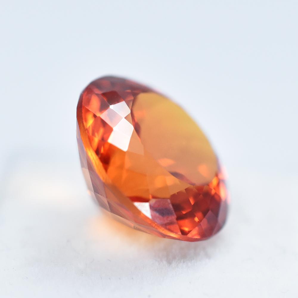 Natural Orange Sapphire Loose Gemstone 8.00 ct Round Cut Flawless September Birthday Birthstone