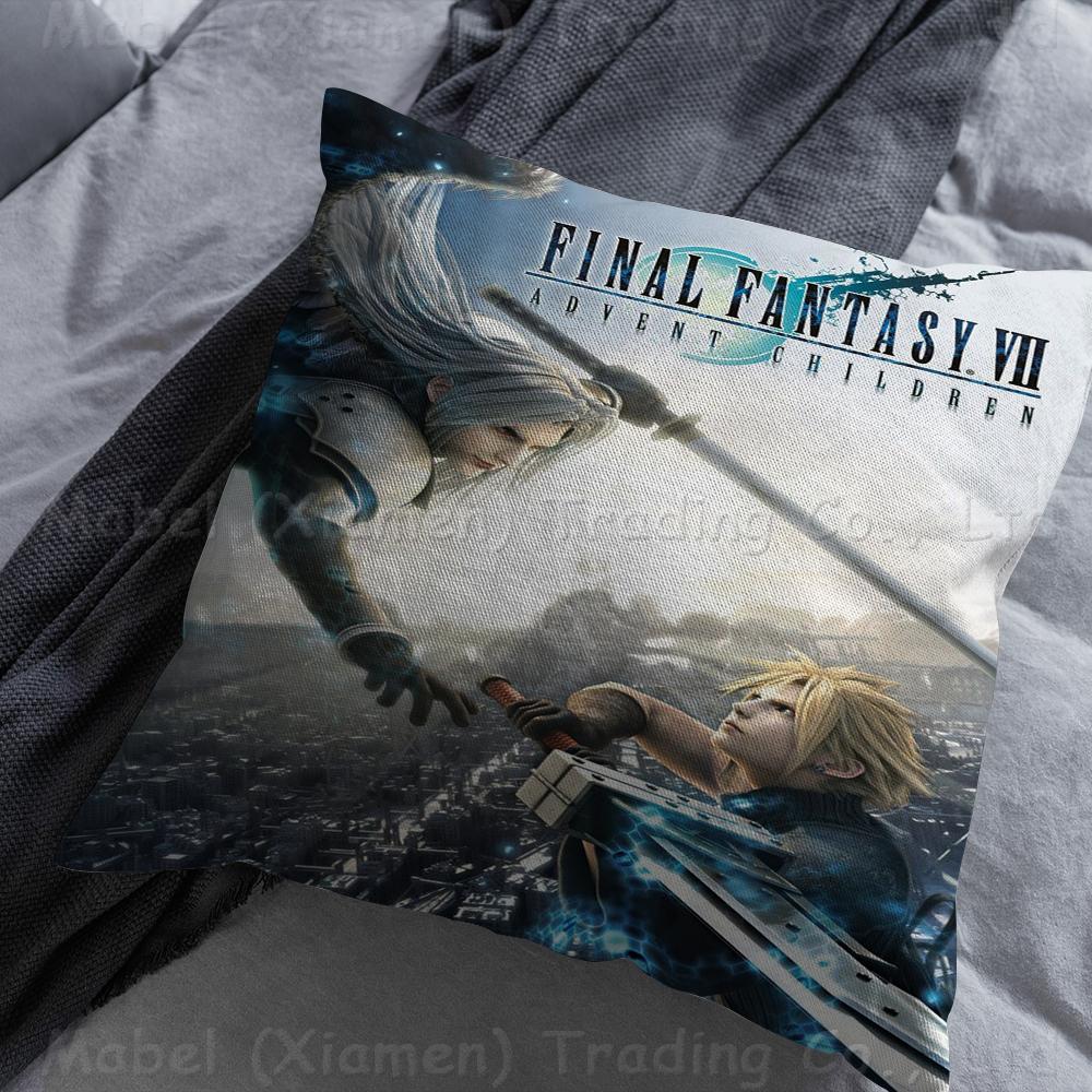 Final Fantasy Game Series Personalized Picture Text Home Decorative Pillows Household Gifts 45x45cm