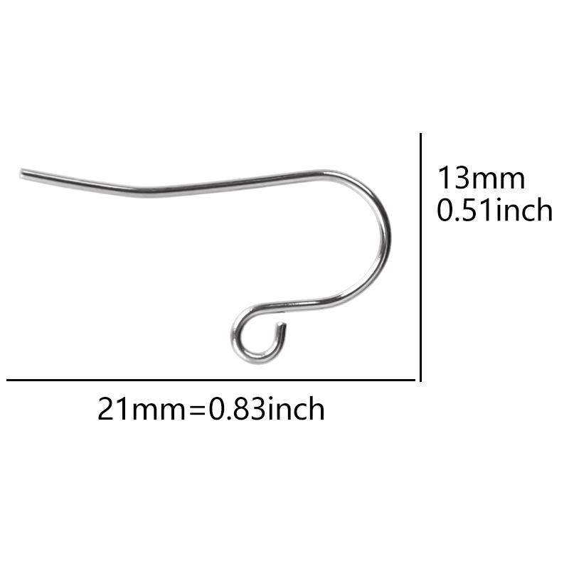 

50 Pcs/Lot Wholesale Earrings Jewelry Materials Stainless Steel Hook Hoops Hooks For Women Men Accessories DIY Earring Component