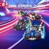 Non-Toxic Sembo Anime Elemental Chariot Assemblage Building Blocks Moc Sports Car Racing Vehicle Model Bricks Kids Toys For Children Diy Gifts