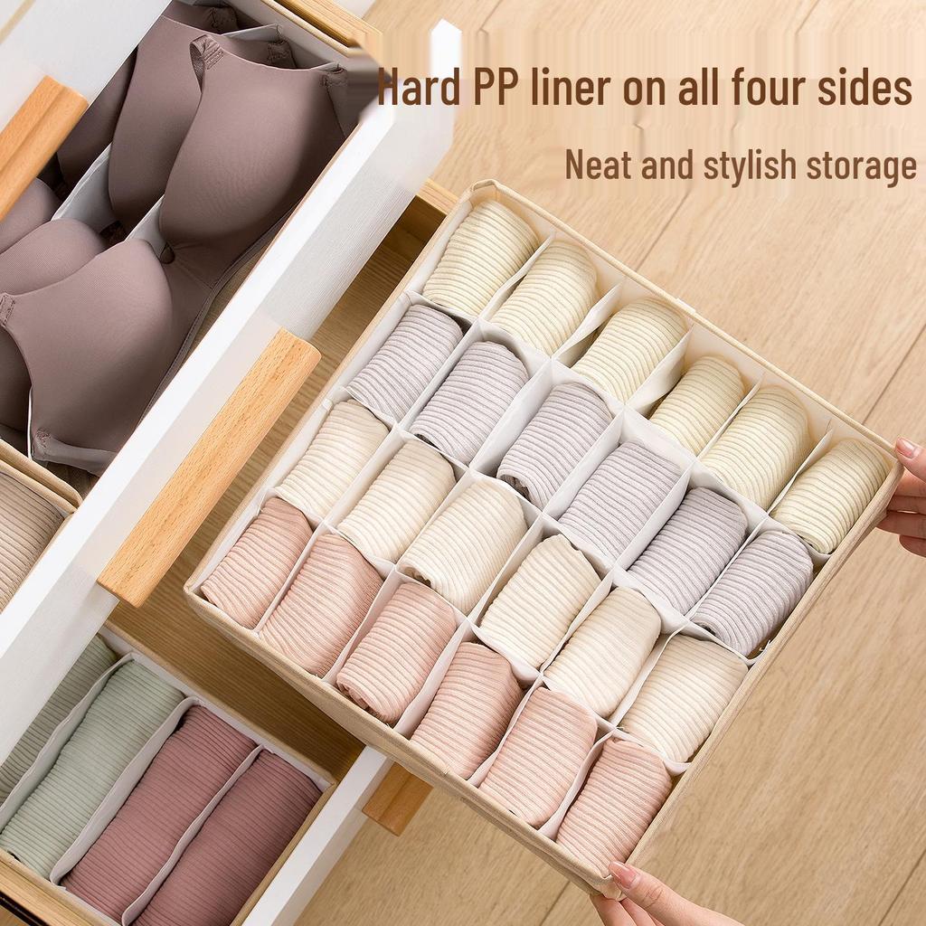 Multi-compartment Non-woven Underwear & Socks Storage Box Set