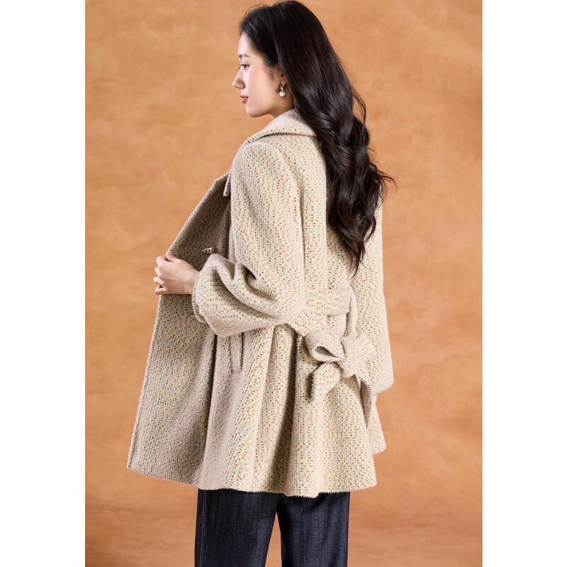 Kebeier Women's Irregular Design Winter Wool Coat