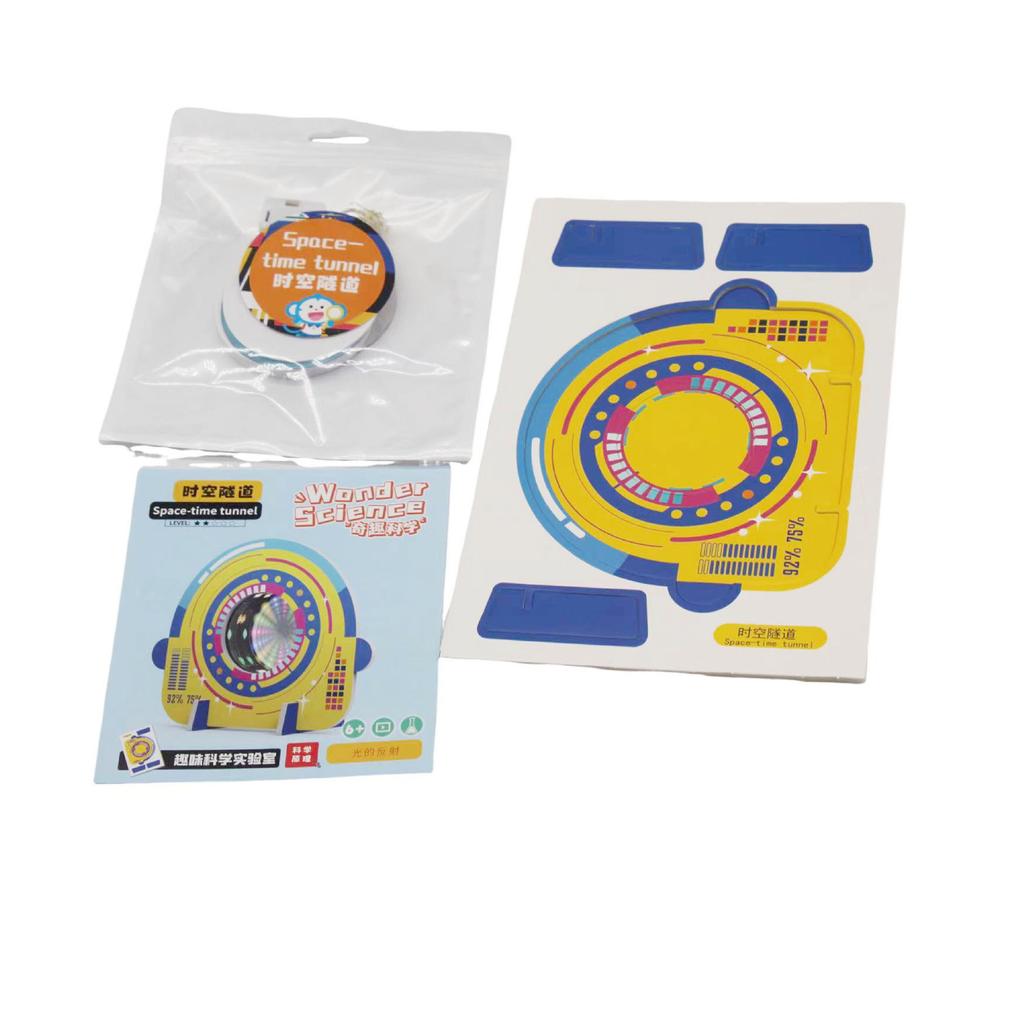 DIY Time Tunnel Paper KT Board Primary School Students Handicraft Class Technology Small Production Children Science Experiment