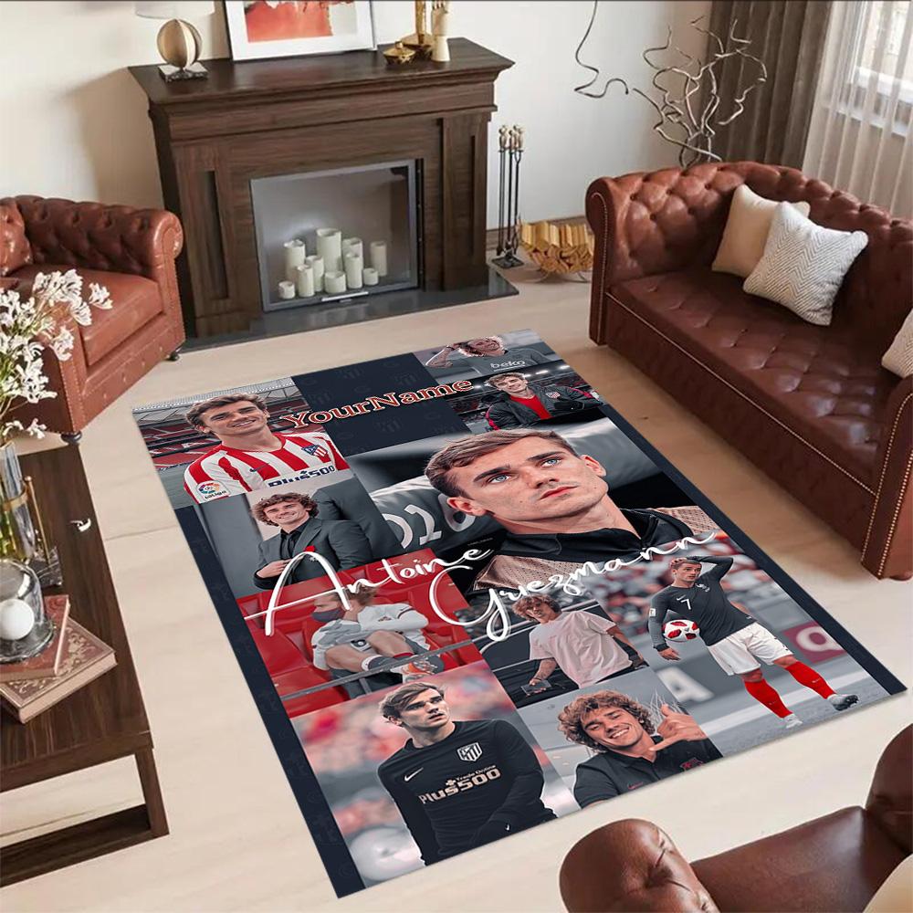 Atletico Madrid Customized Name Floor Mat Suitable for Living Rooms Foyer Entryway Hallway Anti-slip Rug Office home decor Birthday/Christmas Gift