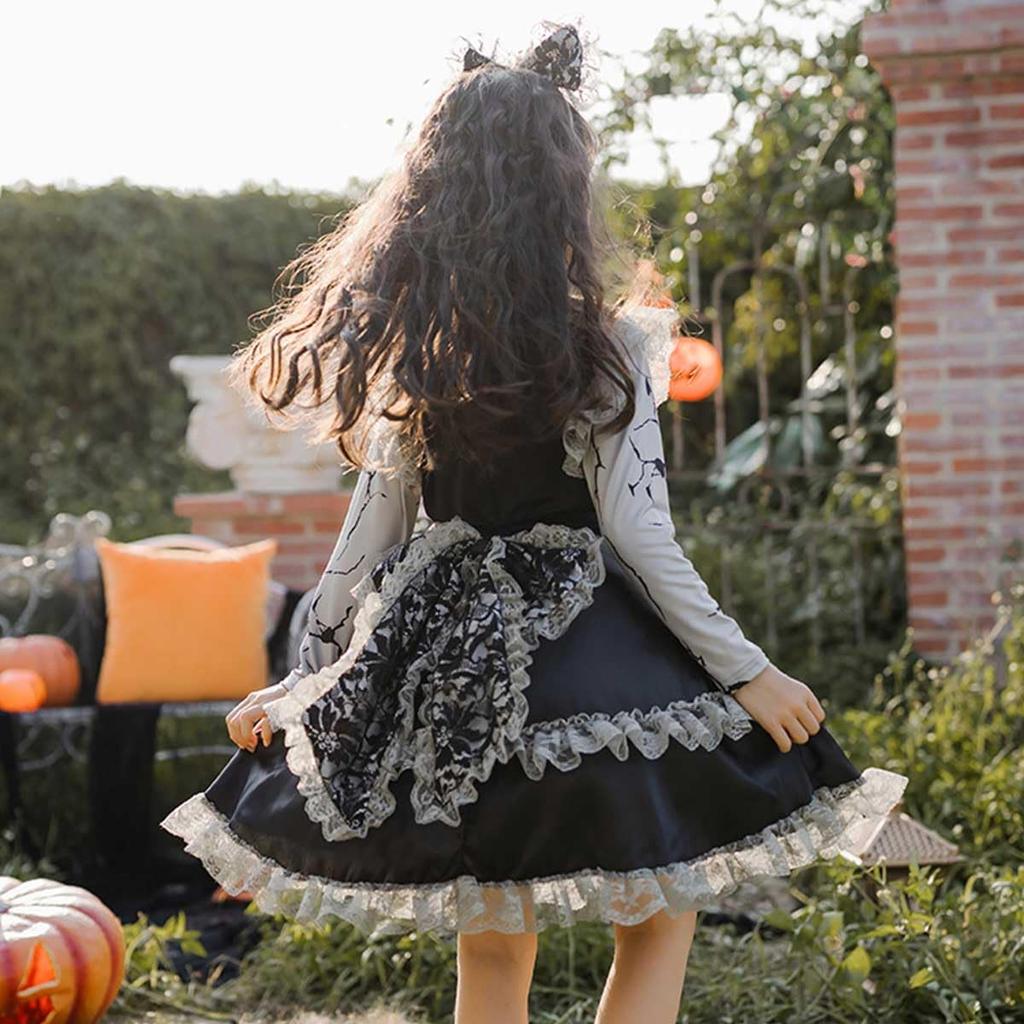 [monoii] Maid Outfit for Kids, Halloween Cosplay, Maid Costume, Zombie Outfit, Waitress Costume