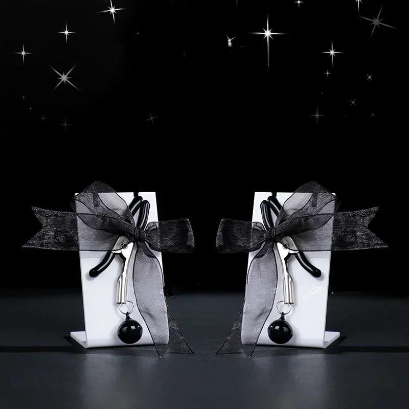 Sexy Breast Clips, Teasing, Flirting Bells, Clit Clips, Masturbation Toys Adult Products Sm Props, Lace Bows18+