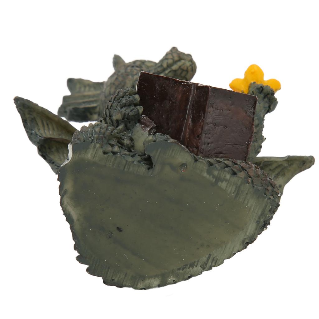 Baby Dragon Reading Book Statue Rainproof Lovely Durable Resin Dragon Sculpture for Garden Wall Office