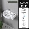 Compact Wall-Mounted Ceramic Washbasin, White, for Bathroom/Balcony