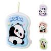 Cartoon Panda Hand Towel Hanging Thickened Washcloth Absorbent Towel with Hanging Ring for Kitchen Bathroom Home Travel