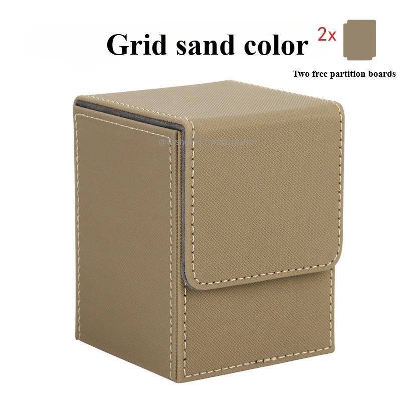 Trading Card Storage Box for 100+Single Sleeved Cards with 2 Dividers Commander Deck Box Compatible with Mtg Card Case