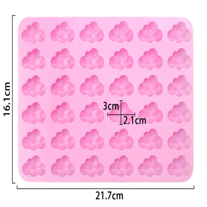 36-Cavity Silicone Mold for Cloud Buns, Cakes, Chocolates, Ice Cubes, Resin, Wax, and Candy