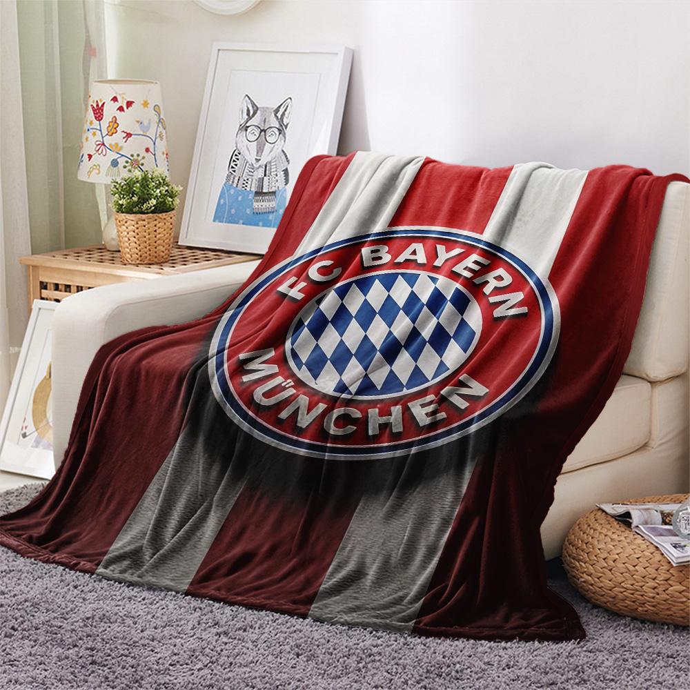 

1pc Bayern Munich FC Print Flannel Blanket, High quality Comfortable for All Seasons, Home Decor, Warmth and Comfort, Perfect for Christmas Gifts 80cm x 120cm