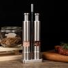 Manual Salt And Pepper Grinder Set Stainless Steel Pepper Mill with Clear Storage