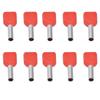 100PCS Insulated Ferrules Terminal Copper Tube PVC Crimp Connector for 2x18AWG Wire TE1008
