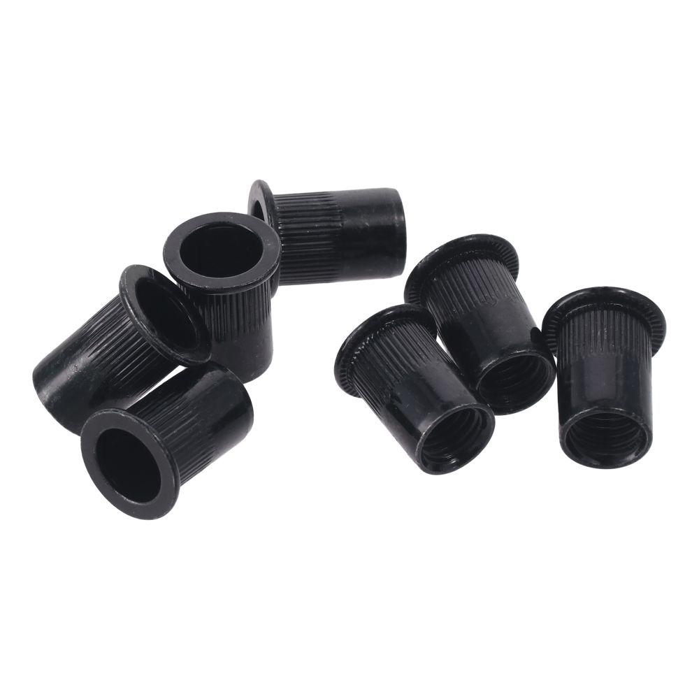 20Pcs M3 M4 M5 M6 M8 M10 M12 Rivet Nuts Carbon Steel Zinc-Plated Flat Head Insert Rivnuts