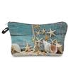 Women Shell Print Cosmetic Bag Toiletries Organize Travel Storage Case 6444