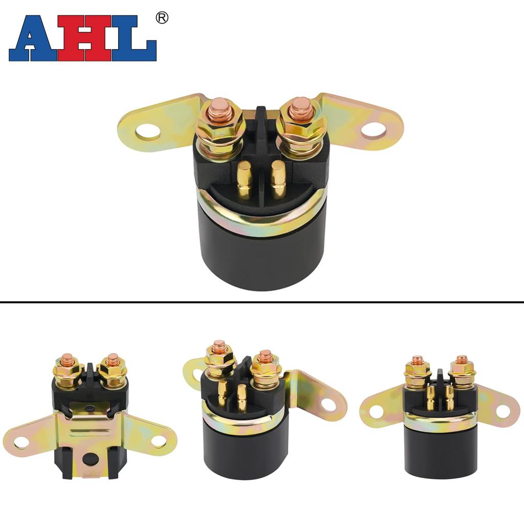 AHL Motorcycle Starter Relay Solenoid Compatible Models: Suzuki GSX250S/GSX400S/GZ125HS/Bandit 250/GN125/Goose 350/650 LS650 1986-1988 1995-2009/LTF