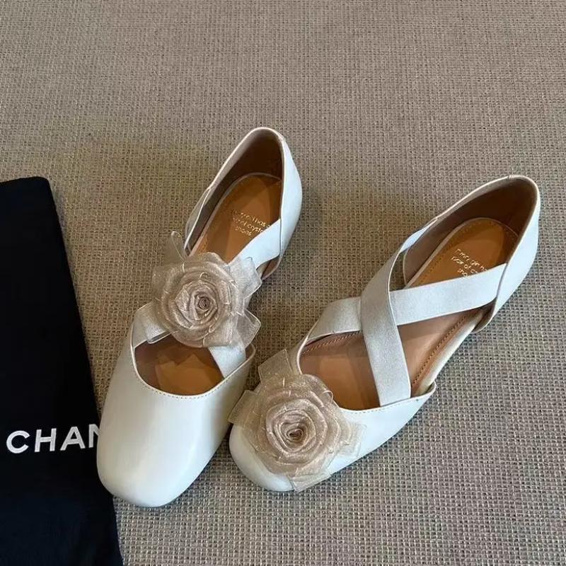 Fashion Flower Women Ballet Shoes Loafers Flat Sandals  Jane Shoes 2025 Brand Summer Dress Woman Soft Sole Casual Comfort Zapatos