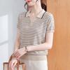 Xuexi Women's Petite Ice Silk Knit Short Sleeve T-Shirt