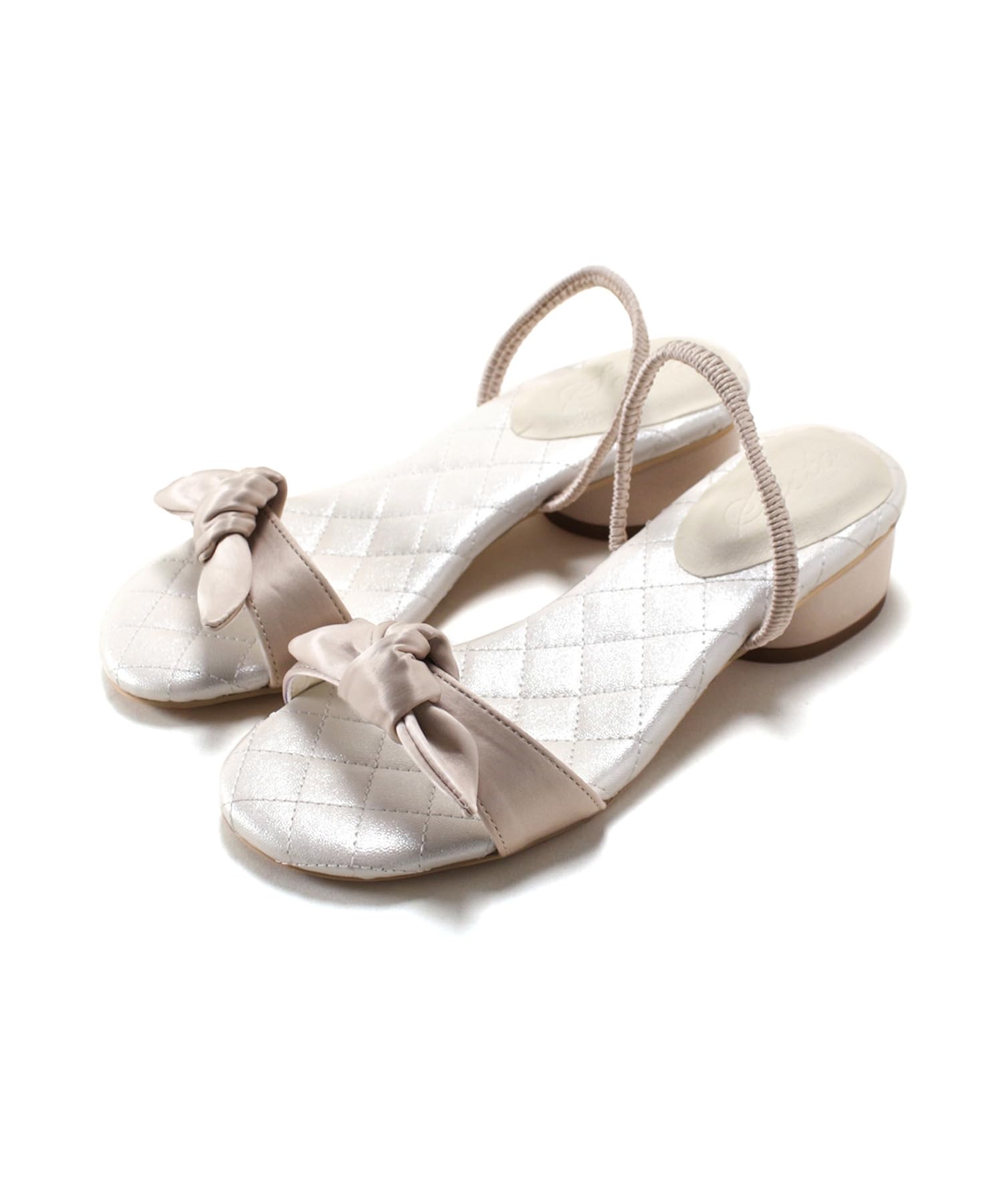 

Satin Ribbon Low Heel Sandals for [Sest] Women, L, Beige, dts9000-BG-L бежевий