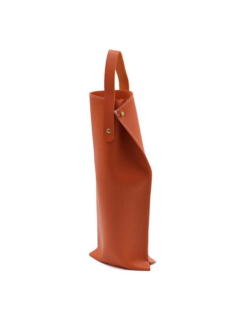 Leather Handheld Red Wine Gift Bag - Fashionable, Portable, and Protective Wine Bottle Carrier
