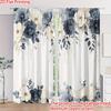 Elegant Art-themed Floral Designs Print Drapes Room Darkening Window Curtains Home Decor,Rod Pocket Blackout Curtains Bedroom