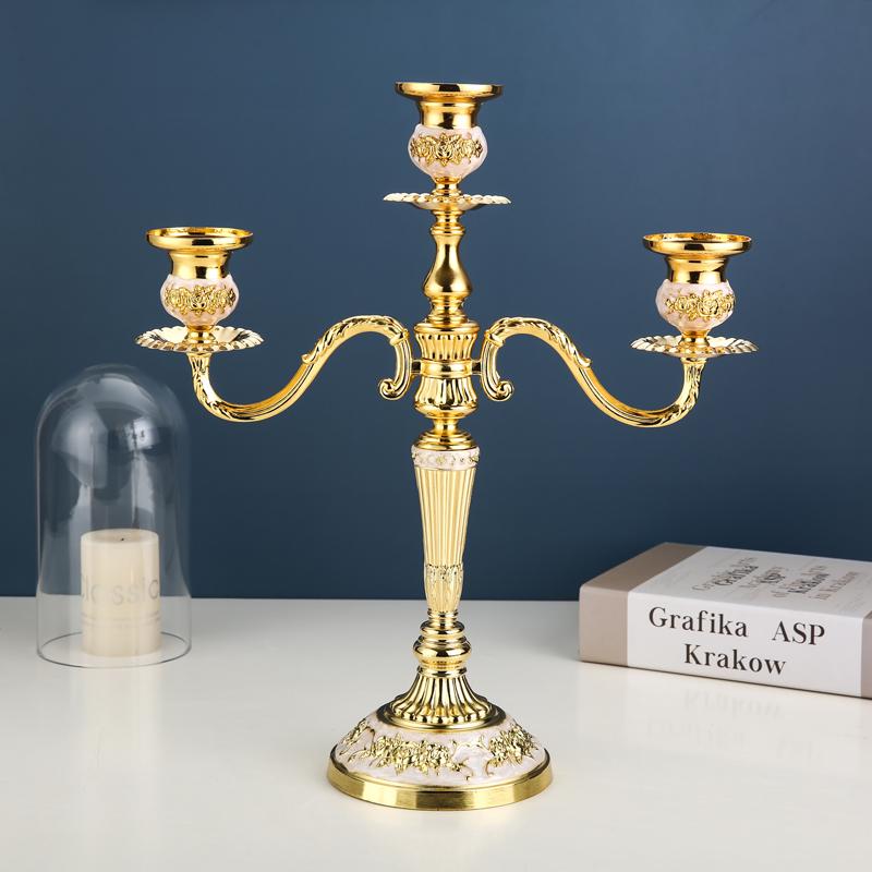 Europäischer Kerzenhalter Dekoration für den Heimgebrauch, Hotelbar Schreibtischdekoration, Metallkerzenständer, Kerzenlichtdinner Dekoration